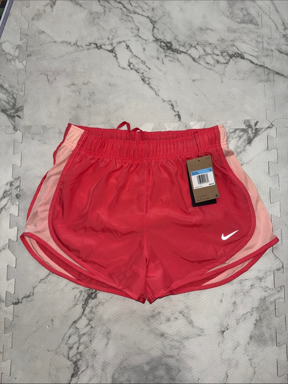 Nike Women's Coral Pink Athletic Running Shorts